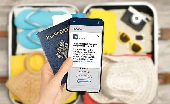 You get your passport